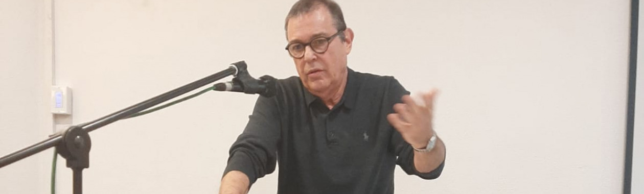 Prof. Blatman at a conference in his honor, 2023